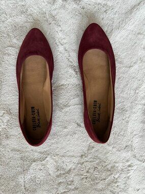 Chelsea Crew Black Label Burgundy Flats, Size 9